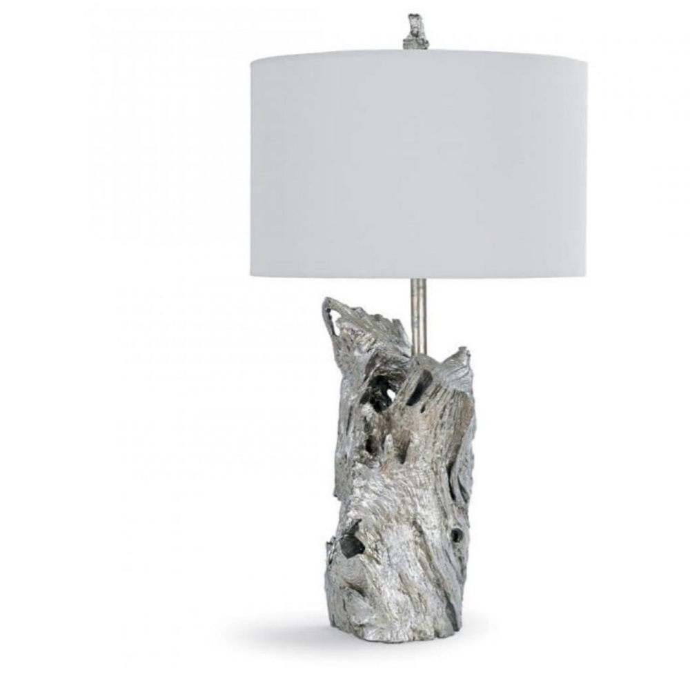 Regina Andrew driftwood Wood Amber silver Table Lamp no shade